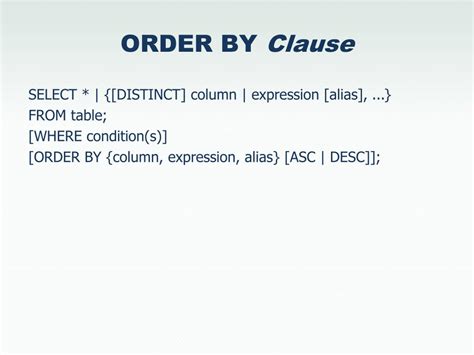 ORDER BY Clause (Transact.